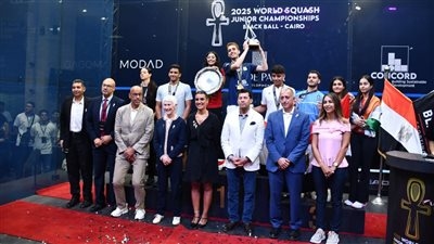 وزير الرياضة يشهد ختام منافسات الفردي في بطولة العالم للإسكواش ويكرم الأبطال الفائزين