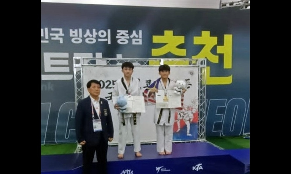 Rajang Taekwondo Club on the podium in junior event at Korea Open