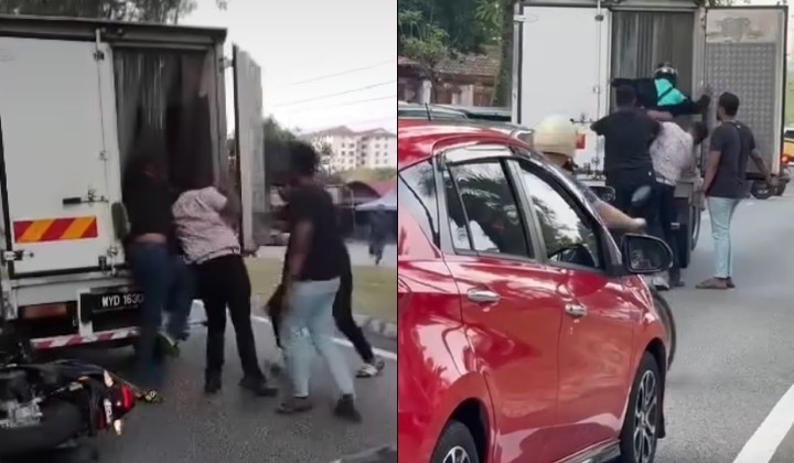 [Watch] Debt Collectors Go Too Far, Man Stuffed Into Lorry Container In Broad Daylight Abduction