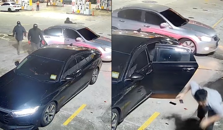[Watch] Armed Men Attack Car At Petrol Station Near Malaysia-Singapore Border