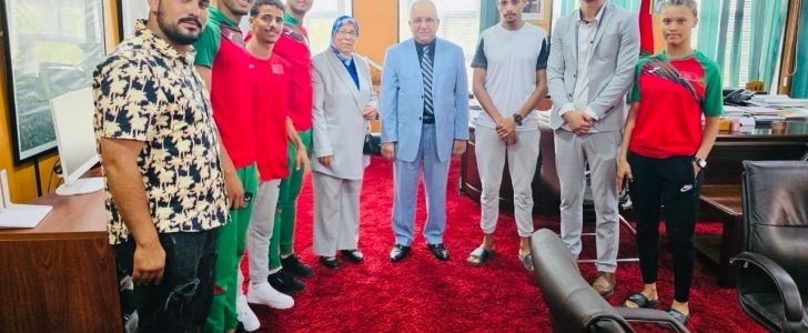 عامل إقليم الخميسات السيد عبد اللطيف النحلي يستقبل مكونات نادي حودران لألعالب القوى