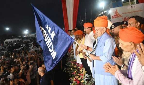 Amarnath Yatra: J&K LG flags off first batch, says undeterred by terror incidents, devotees arriving in huge numbers, demonstrating immense faith