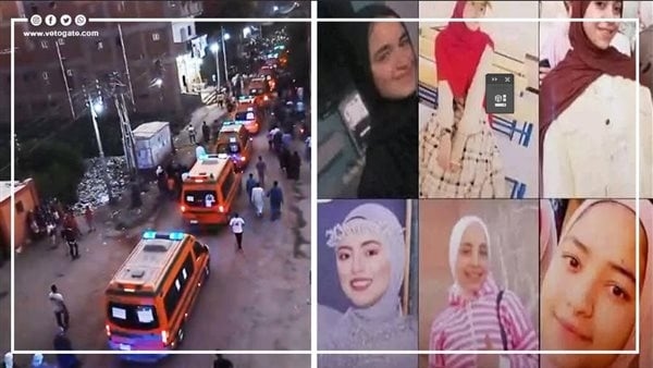 وجع ما بعده وجع، لحظة دخول سيارات الإسعاف بجثامين 19 فتاة بالمنوفية إلى مسقط رأسهن يبكي المصريين (فيديو)