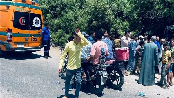 انقلاب سيارة نقل ثقيل يعرقل المرور بالشرقية وإصابة السائق (صور)