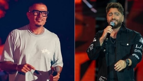 بعد هجوم تامر حسني عليه، شاهد ماذا فعل عمرو دياب في حفله بالرياض