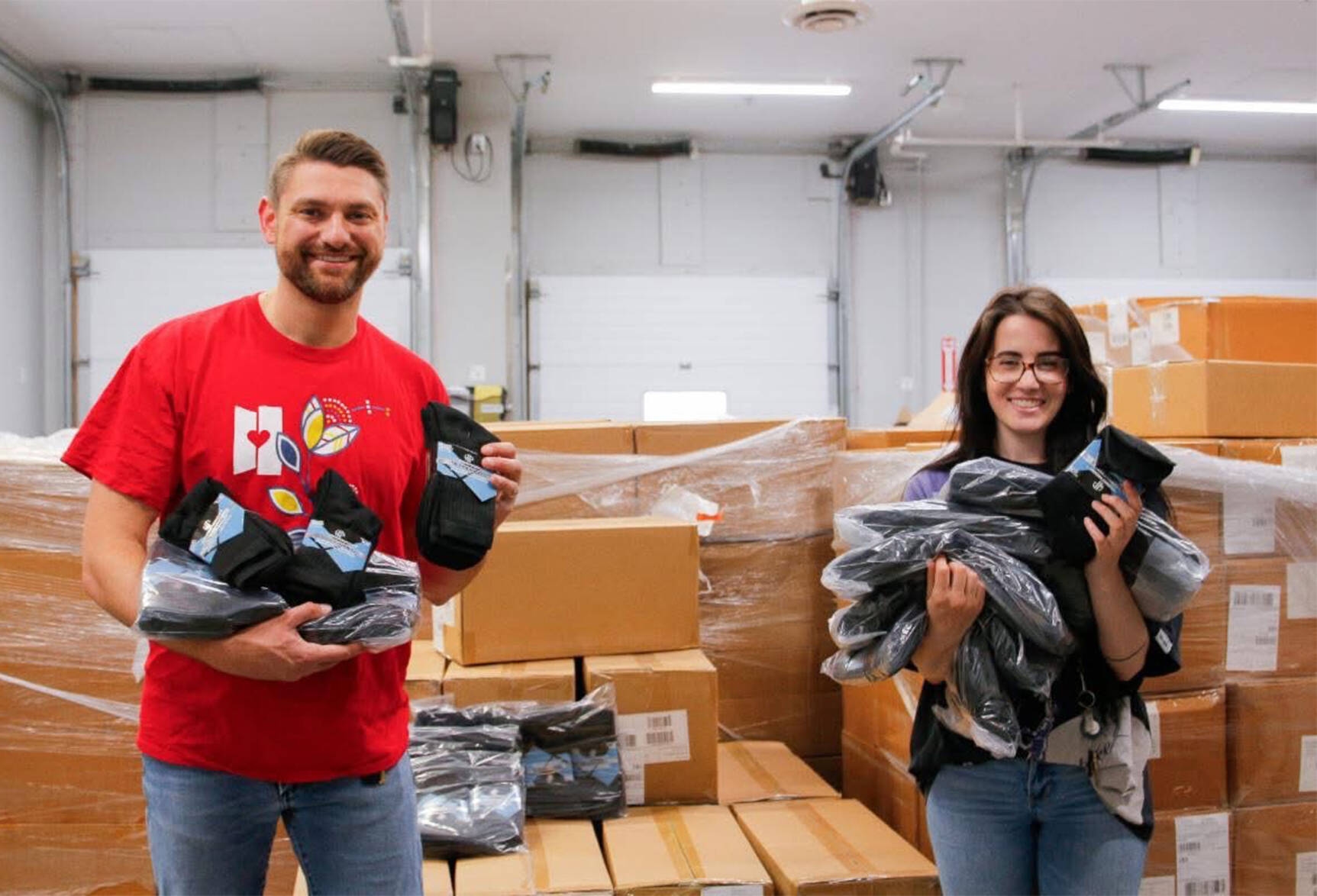 Siloam gets kick out of donation of 40,000 pairs of socks
