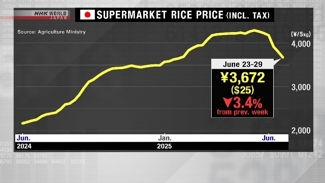 Japan supermarket rice prices drop to 5-month low